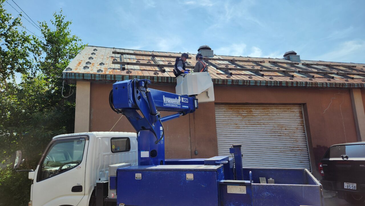 高所作業車、アスベスト調査