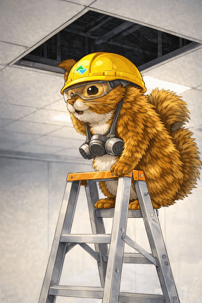 天井と調査する